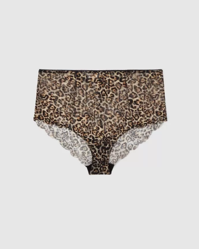 Outlet UNDERSTATEMENT Pre-Order Lace Highwaist Briefs Gold Leopard