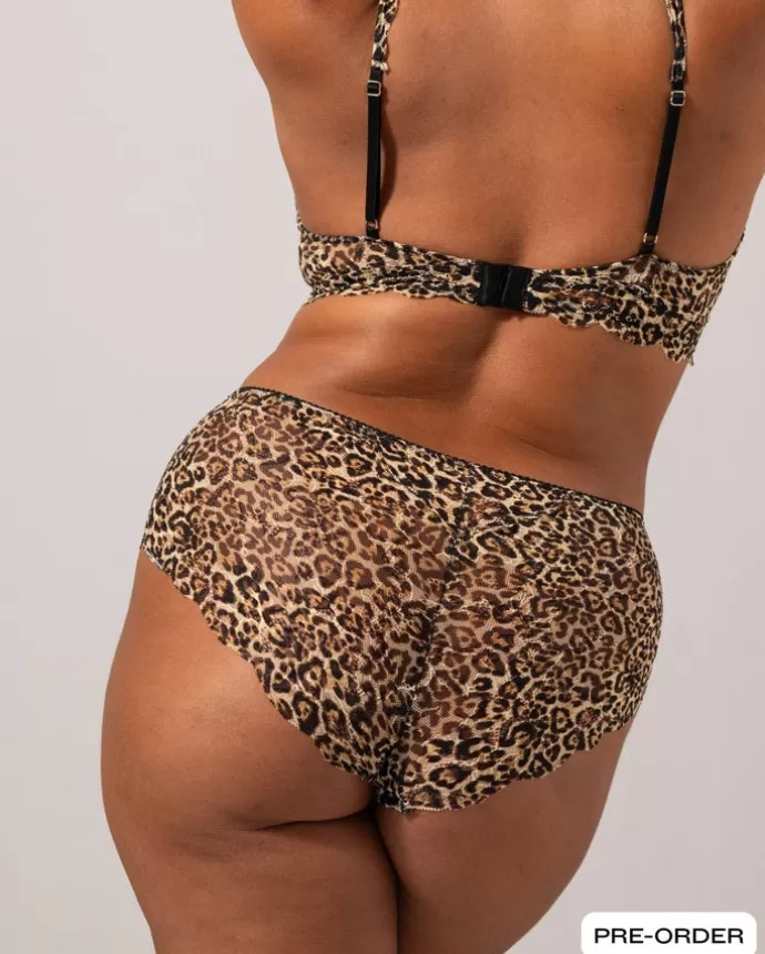 Outlet UNDERSTATEMENT Pre-Order Lace Highwaist Briefs Gold Leopard