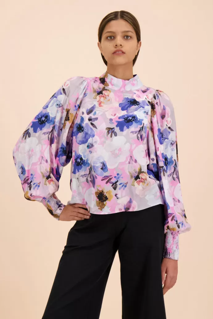 KAIKO Puff Blouse Lilac Anemone