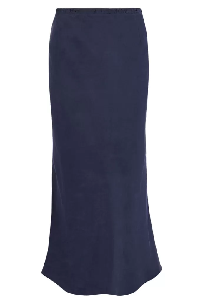 KOMODO Rai Slip Skirt Cupro Dark Navy