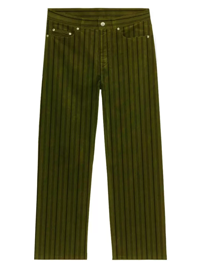 Store KOMODO Reverie Cotton Cord Trouser Green Stripe