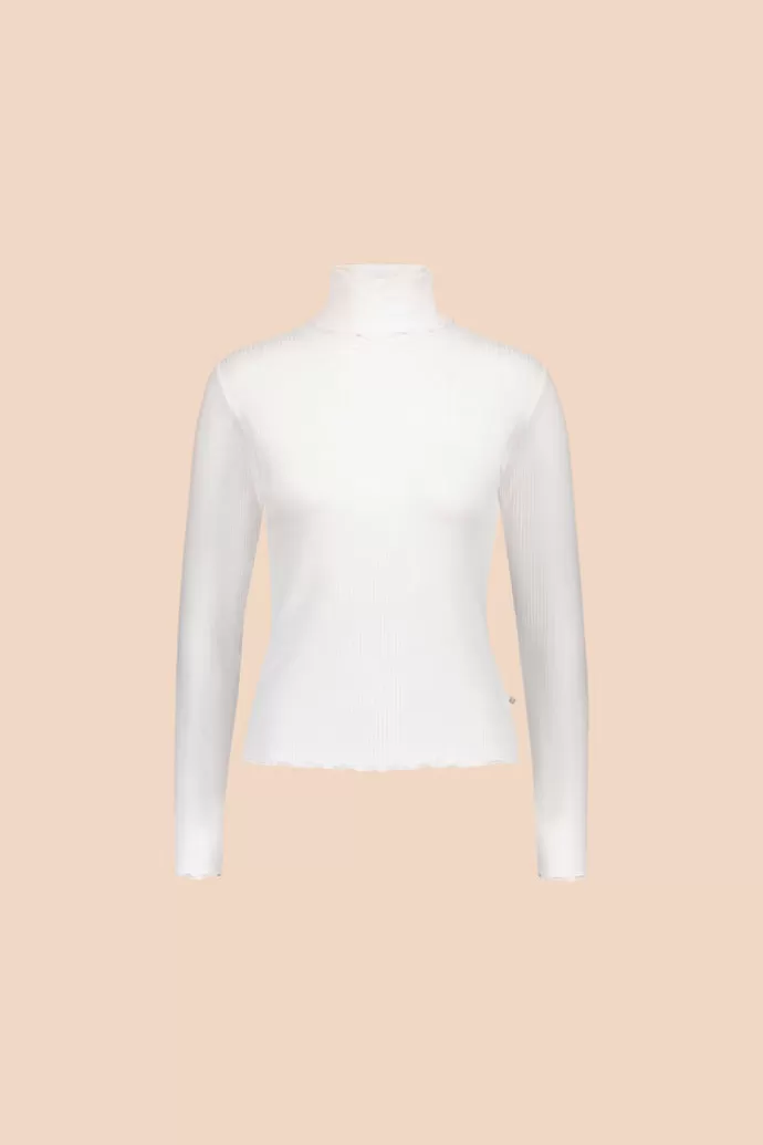 Discount KAIKO Rib Rollneck Valkoinen