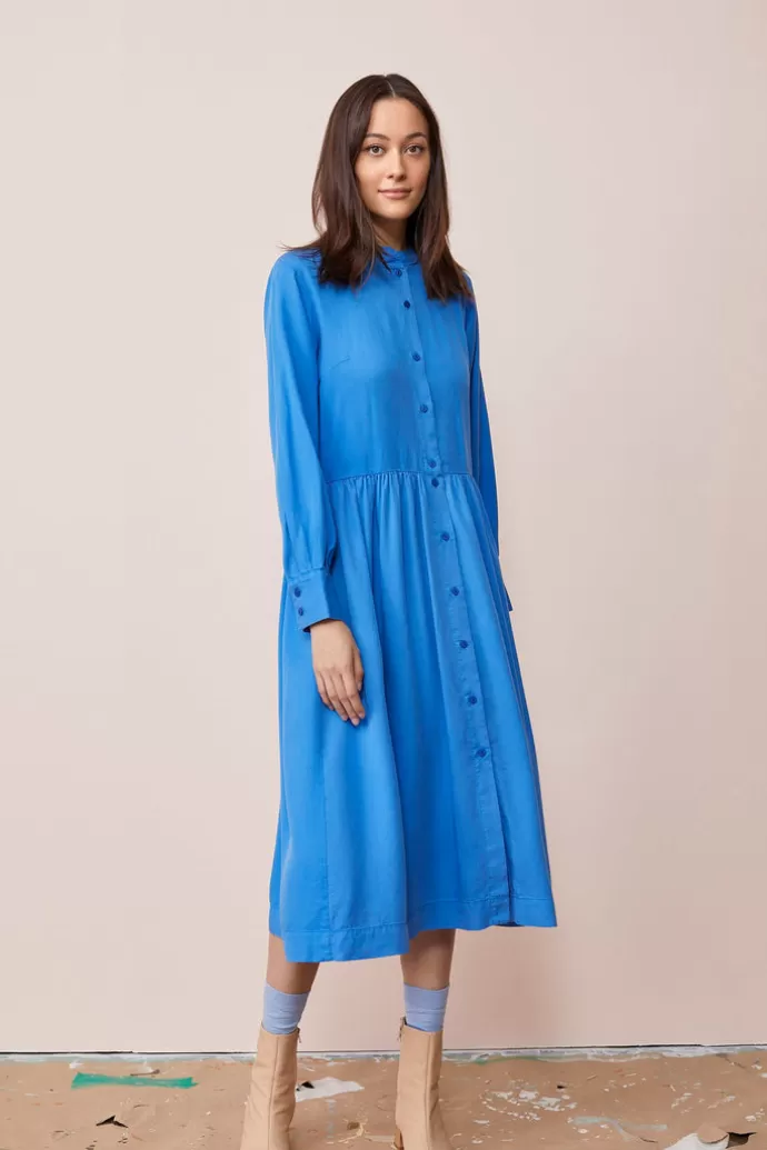 Papu Ruffle Dress True Blue