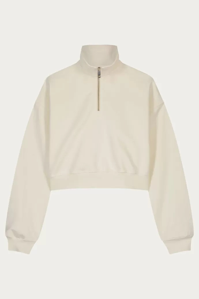 Veld Runyon Cropped Quarter-Zip Sweatshirt