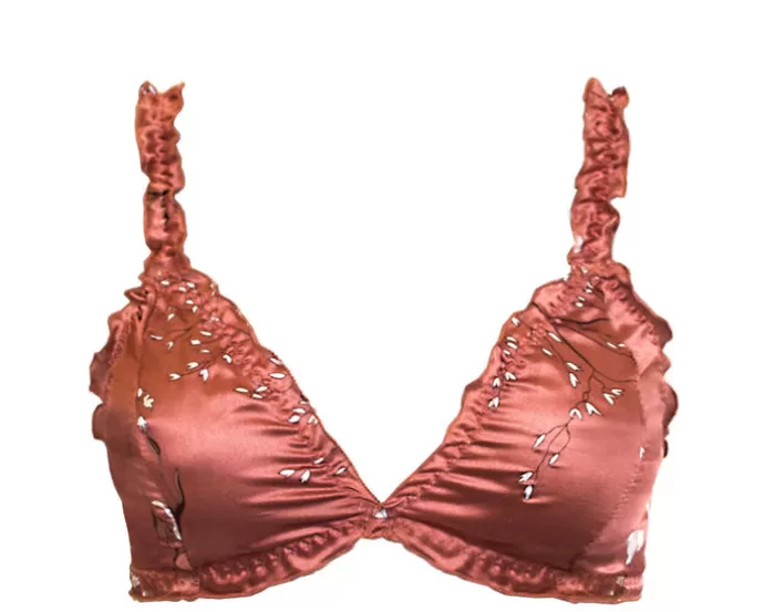 Cheap Anekdot Sakura Pink Silk Bralette