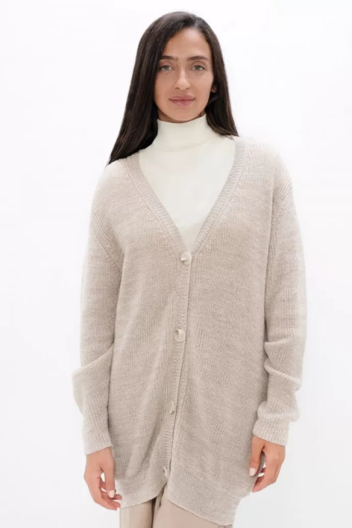 1 People Salzburg Szg Cocoon Cardigan Sand Marl