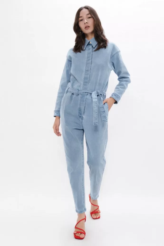 Shop 1 People San Francisco Sfo Denim Boilersuit Sky