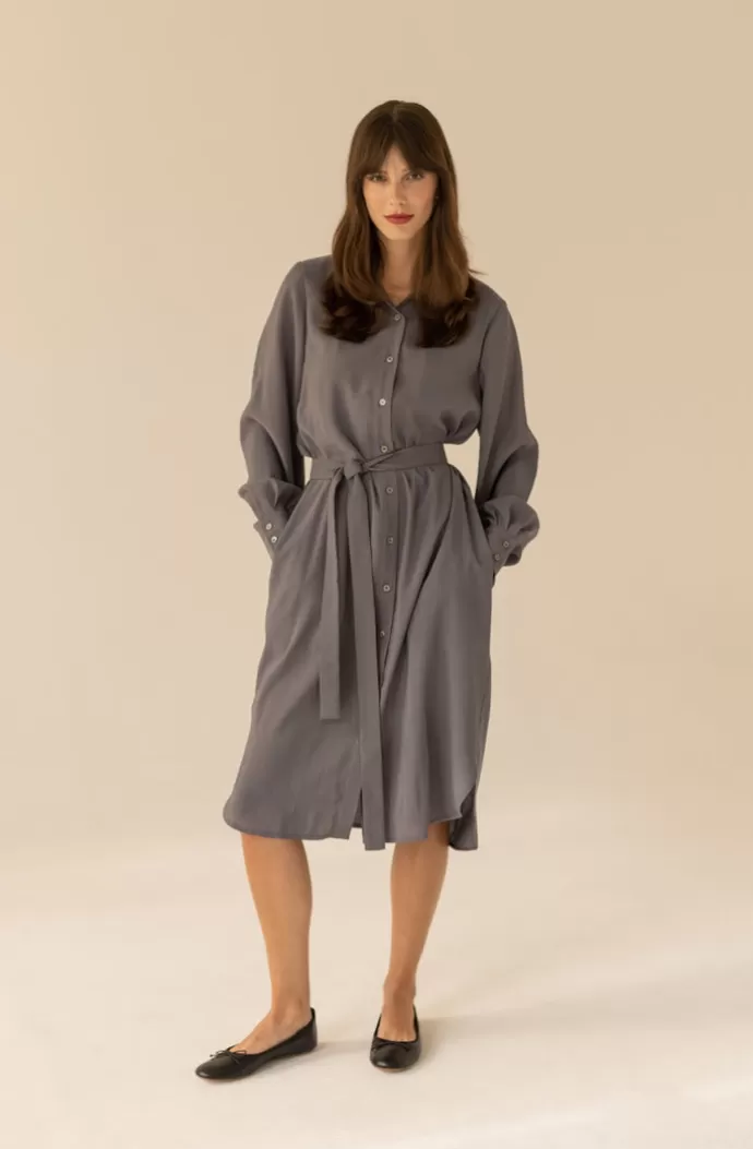 Enteliér Shirt Dress Midi Grey