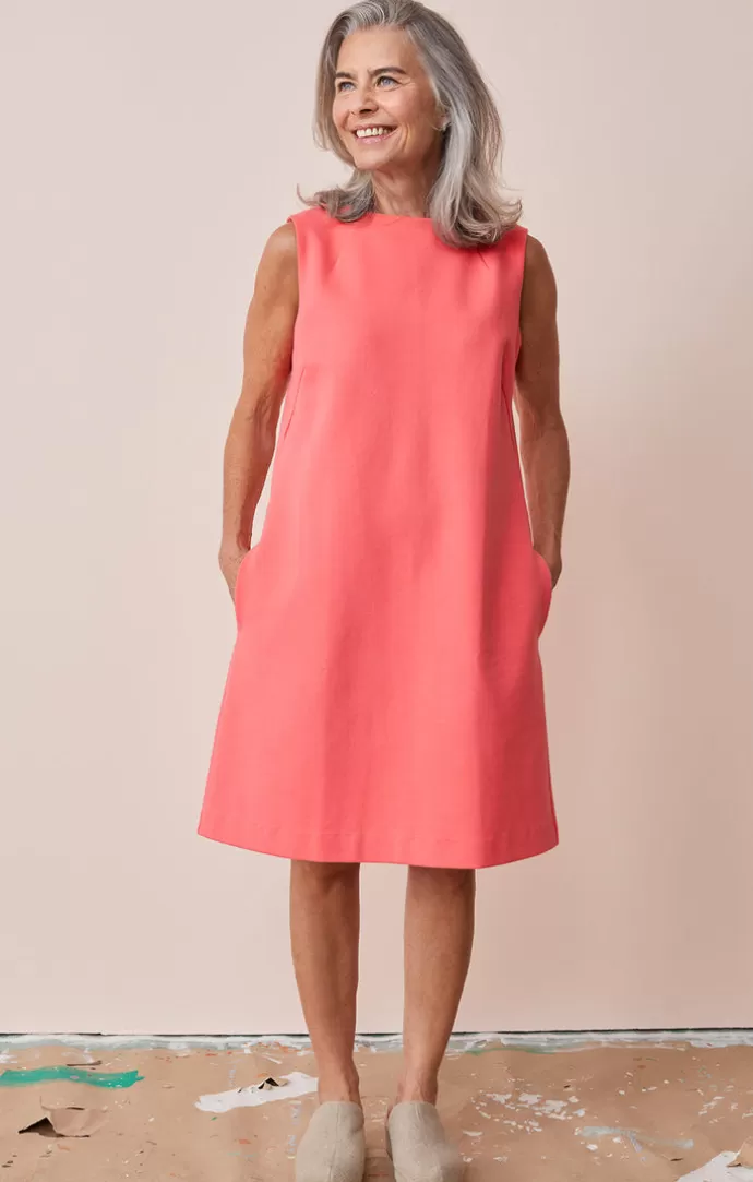 Papu Sleeveless Midi Dress Coral Red