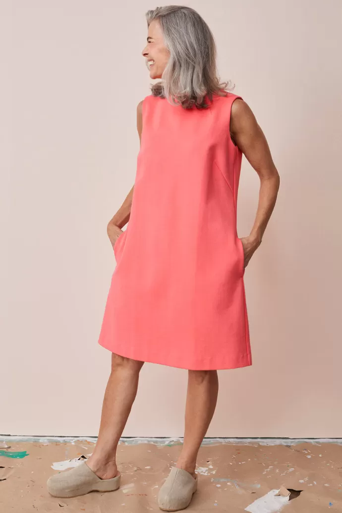 Papu Sleeveless Midi Dress Coral Red