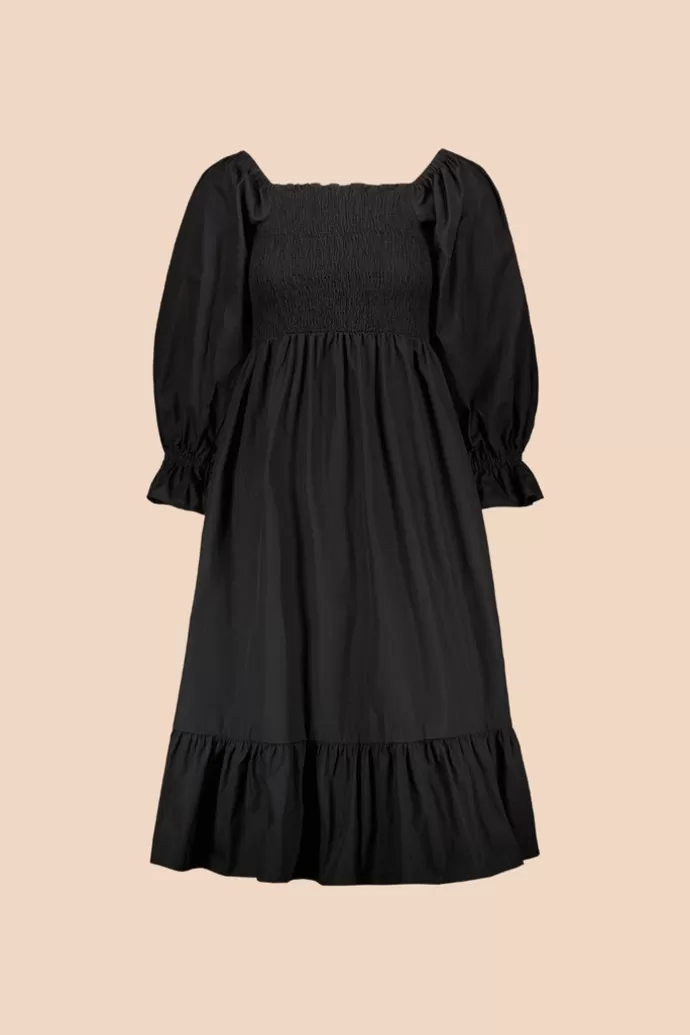 KAIKO Smock Dress Black