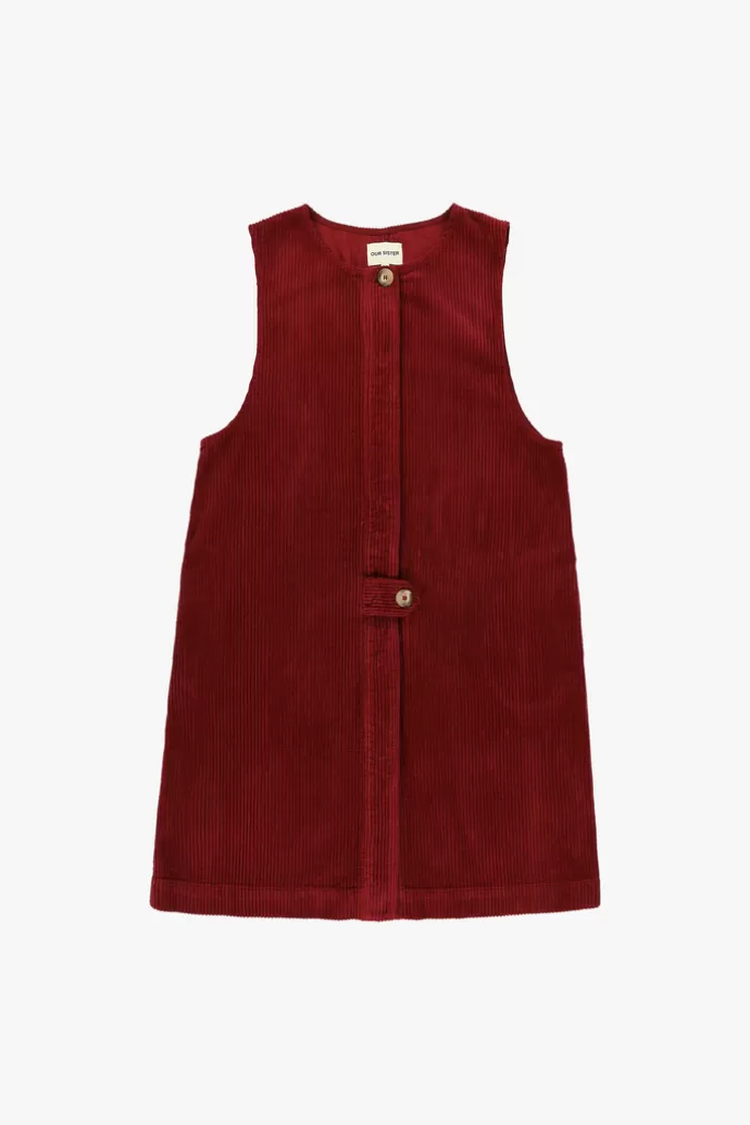 Our Sister Sun Corduroy Dress Burgundy