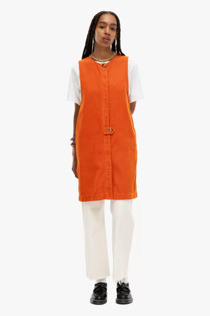 Our Sister Sun Corduroy Dress Orange