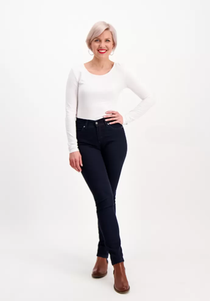 Very Nice Suzie Strech Skinny Farkut Tummansininen