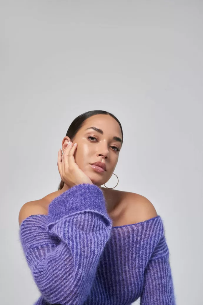 TENNÉ The Brigitte Sweater Purple