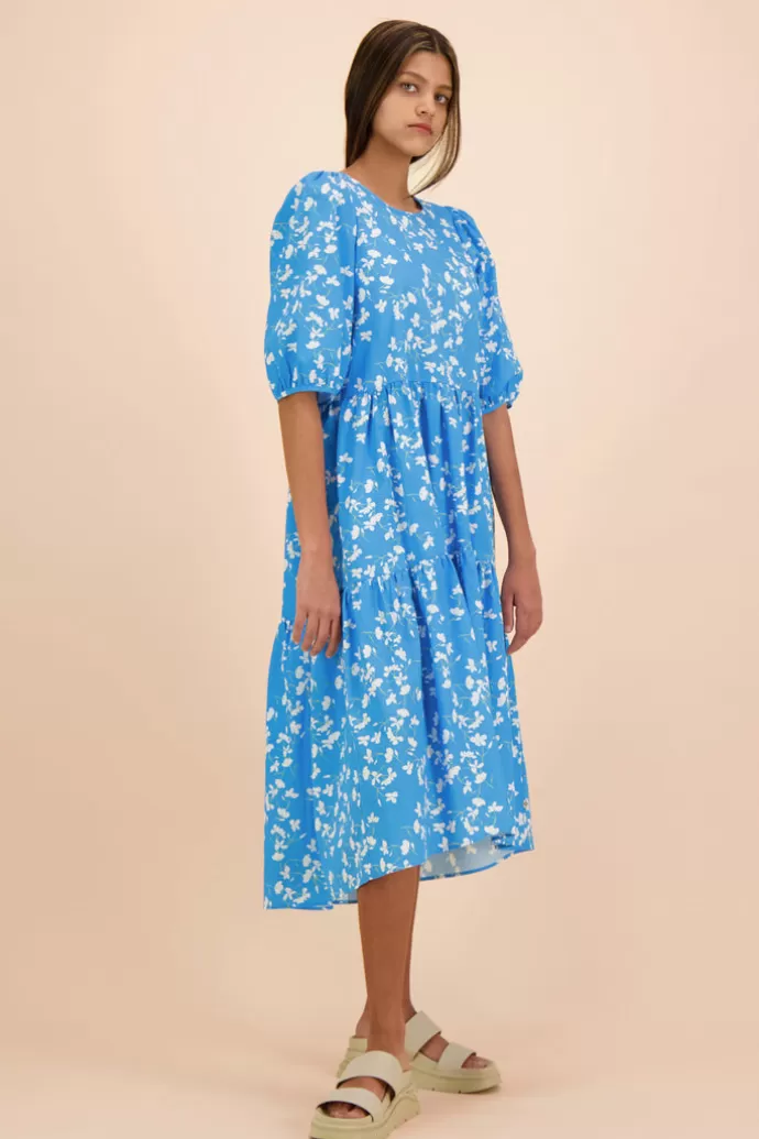 KAIKO Tiered Midi Dress Vanilla Garden