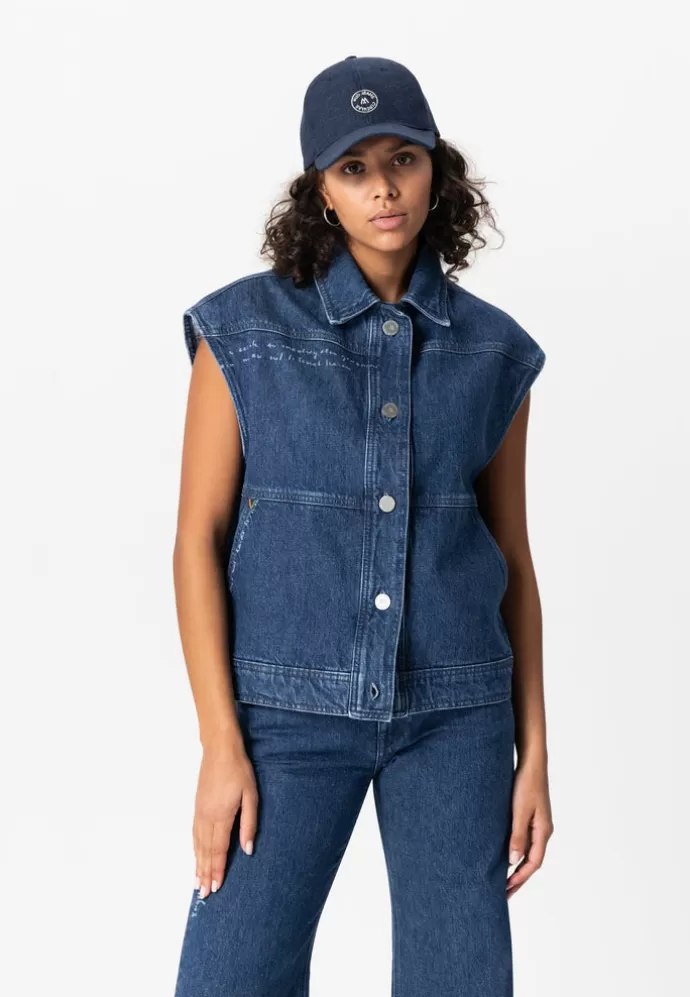 MUD Jeans Van Vest Star Sininen