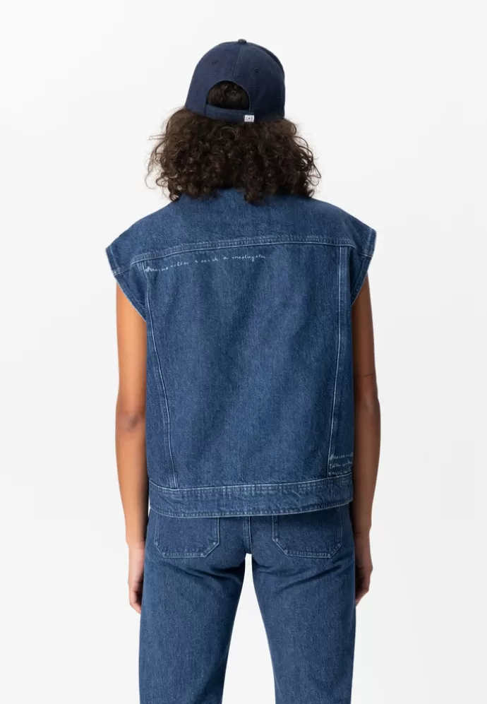 MUD Jeans Van Vest Star Sininen