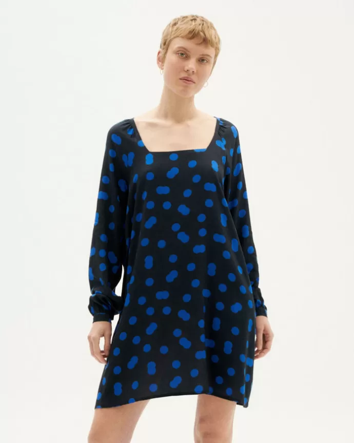 Thinking MU Vera Dress Blue Dots