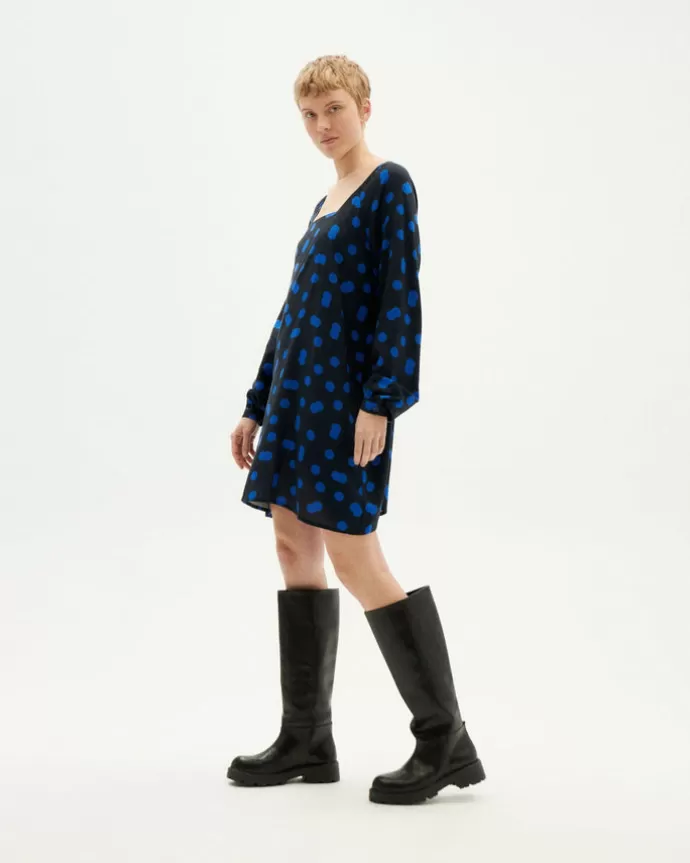 Thinking MU Vera Dress Blue Dots