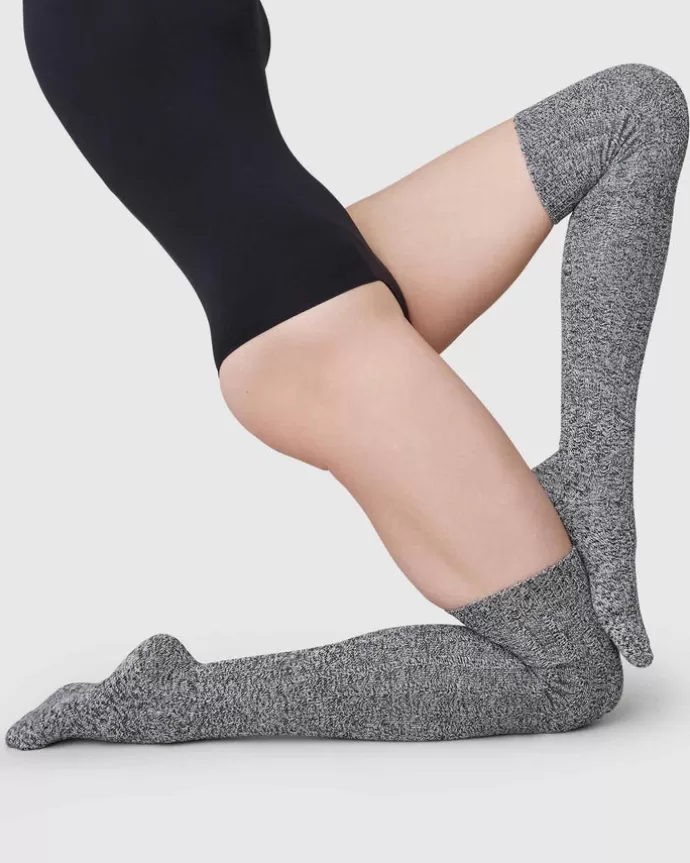 Best Sale Swedish Stockings Vilda Chunky Over-Knees Grey