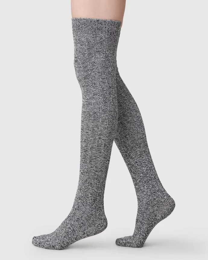 Best Sale Swedish Stockings Vilda Chunky Over-Knees Grey