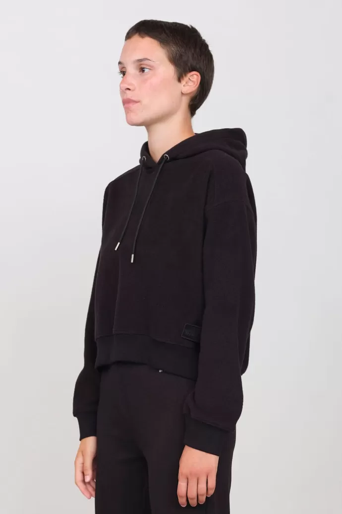 Off With Nature Women'S Hooded Fleece Black