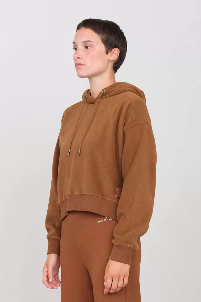 Off With Nature Women'S Hooded Fleece Peanut