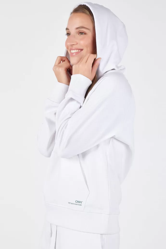 Off With Nature Women'S Hoodie White