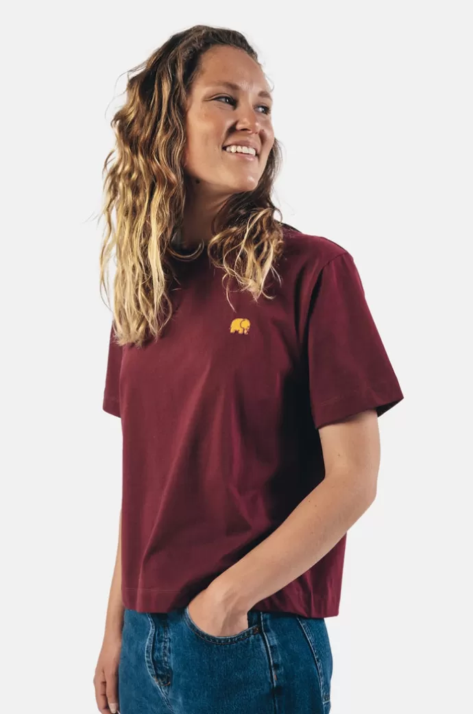 Trendsplant Women'S Organic Essential T-Shirt Burgundy