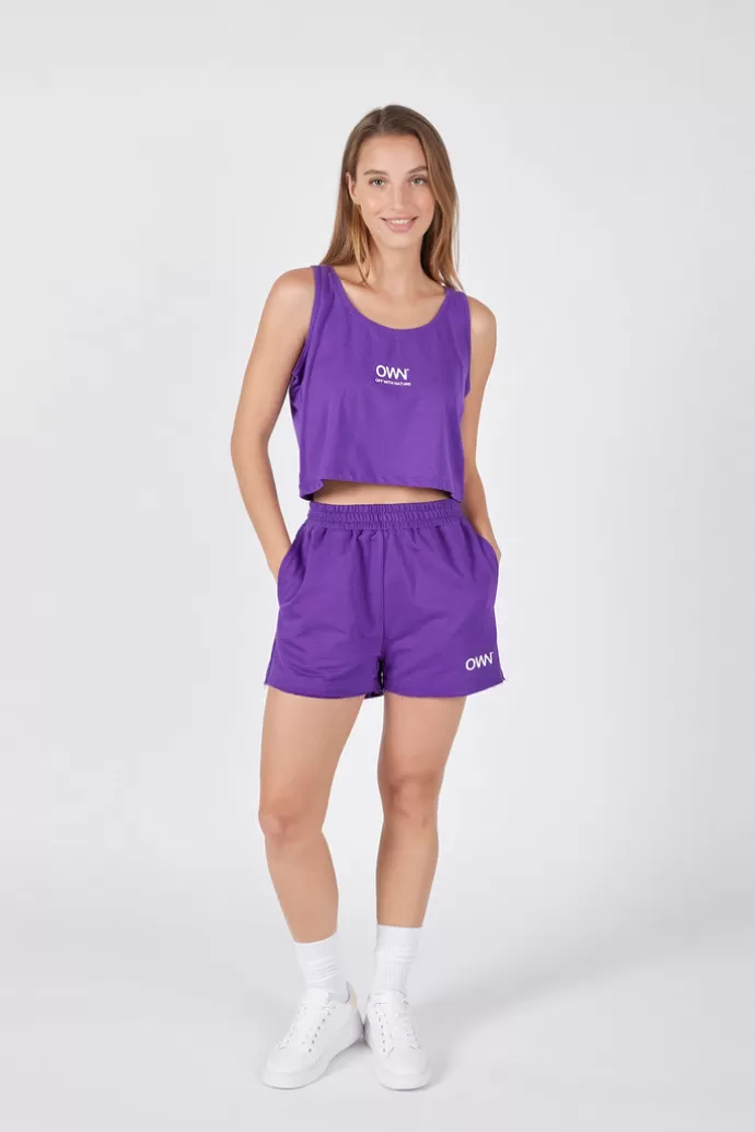 Off With Nature Women'S Plush Shorts Violet