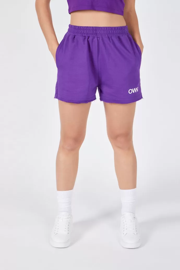 Off With Nature Women'S Plush Shorts Violet