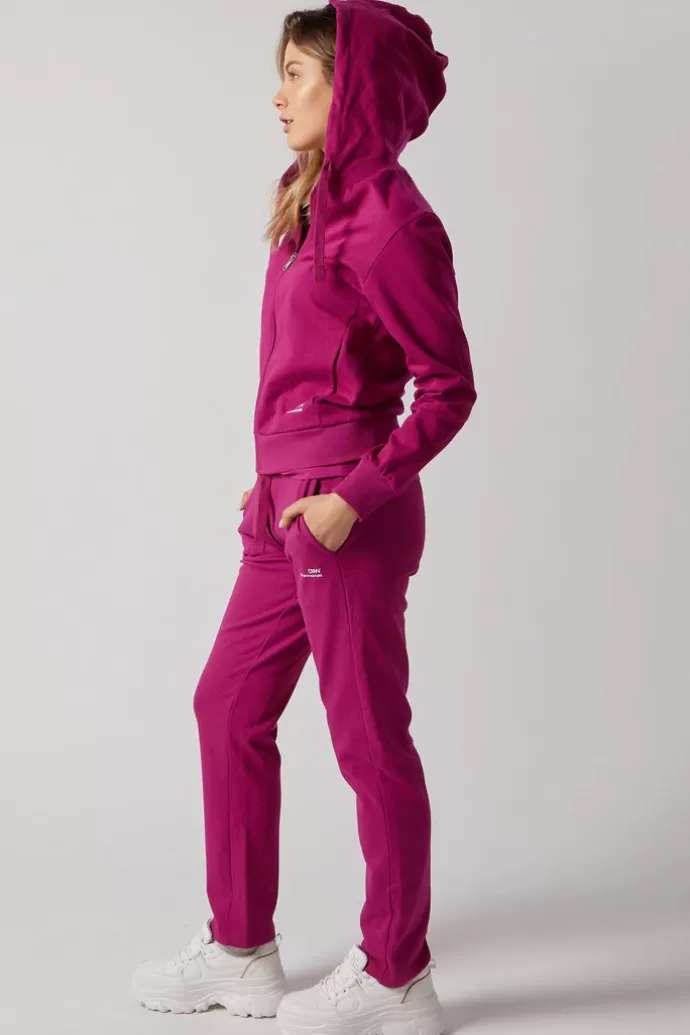 Off With Nature Women'S Set With Zippered Hoodie And Joggers Fuchsia