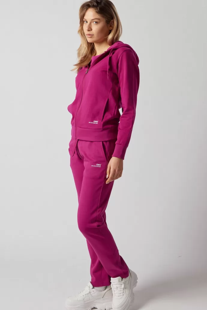 Off With Nature Women'S Set With Zippered Hoodie And Joggers Fuchsia