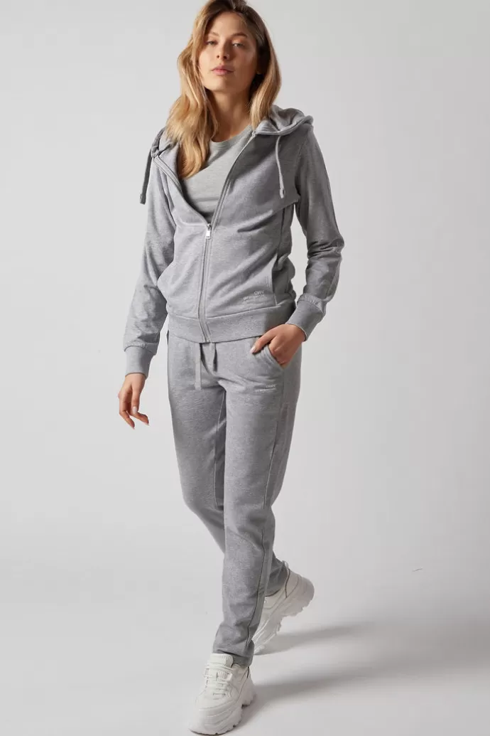 Off With Nature Women'S Set With Zippered Hoodie And Joggers Grey