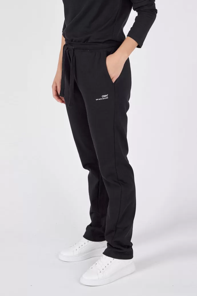 Cheap Off With Nature Women'S Straight Joggers Black