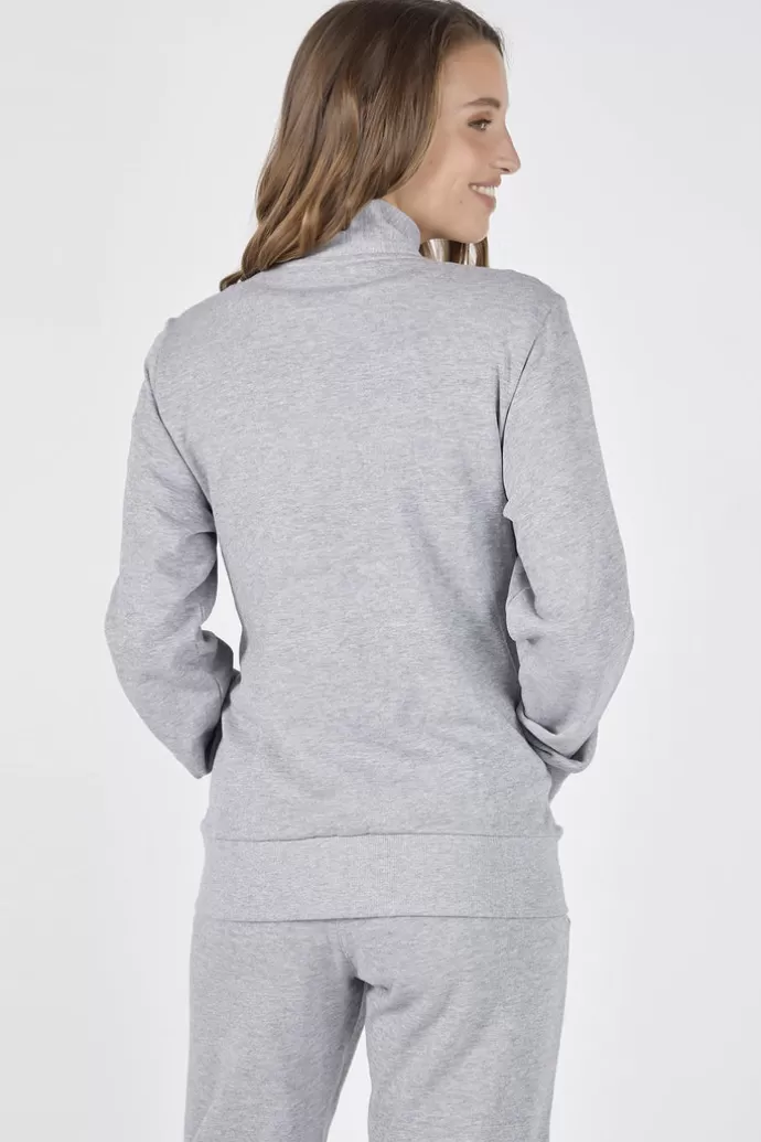 Off With Nature Women'S Sweatshirt With A Zipper Grey