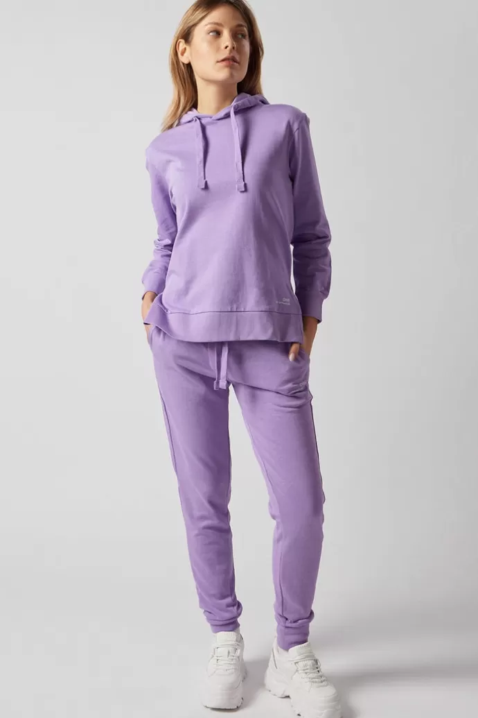 Off With Nature Women'S Sweatsuit Set With Slits Purple