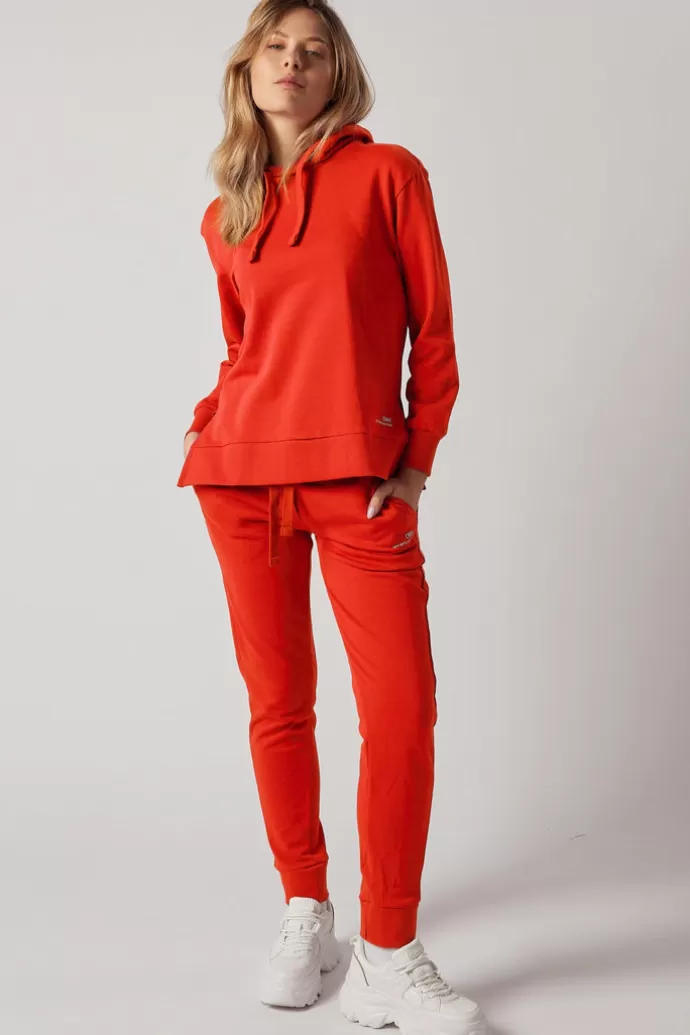 Off With Nature Women'S Sweatsuit Set With Slits Tomato