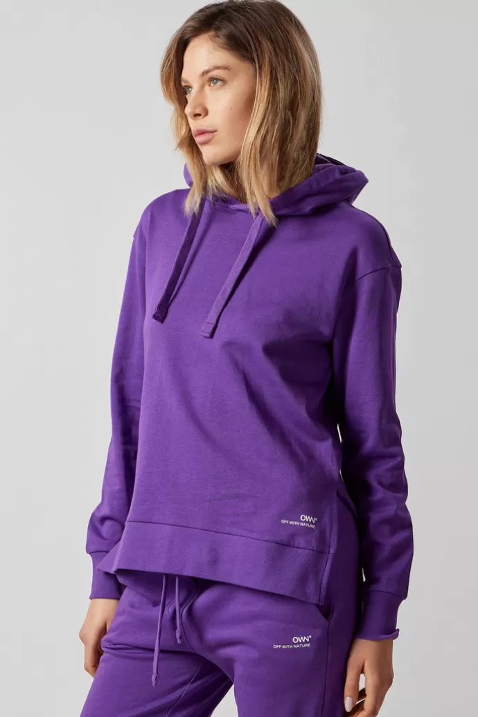 Off With Nature Women'S Sweatsuit Set With Slits Violet