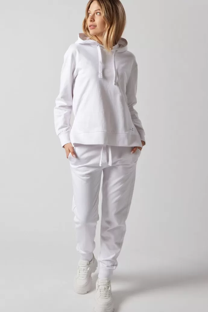 Off With Nature Women'S Sweatsuit Set With Slits White