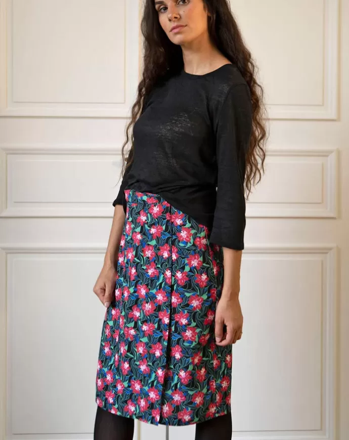 Aatise Zana Wrap Skirt Hibiscus