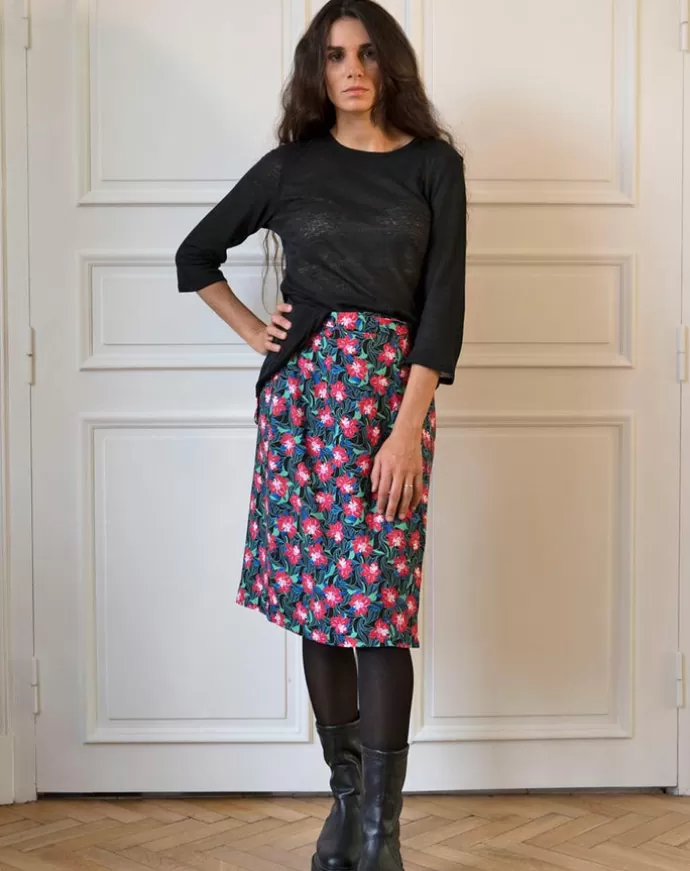 Aatise Zana Wrap Skirt Hibiscus